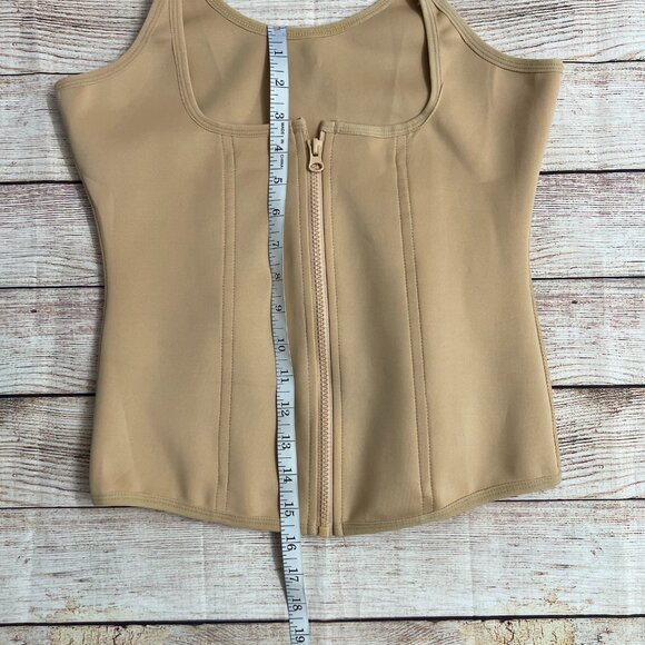 Waist Trainer Vest XL Nude Compression Zipper Shapewear Body Shaper Corset - Picture 2 of 13